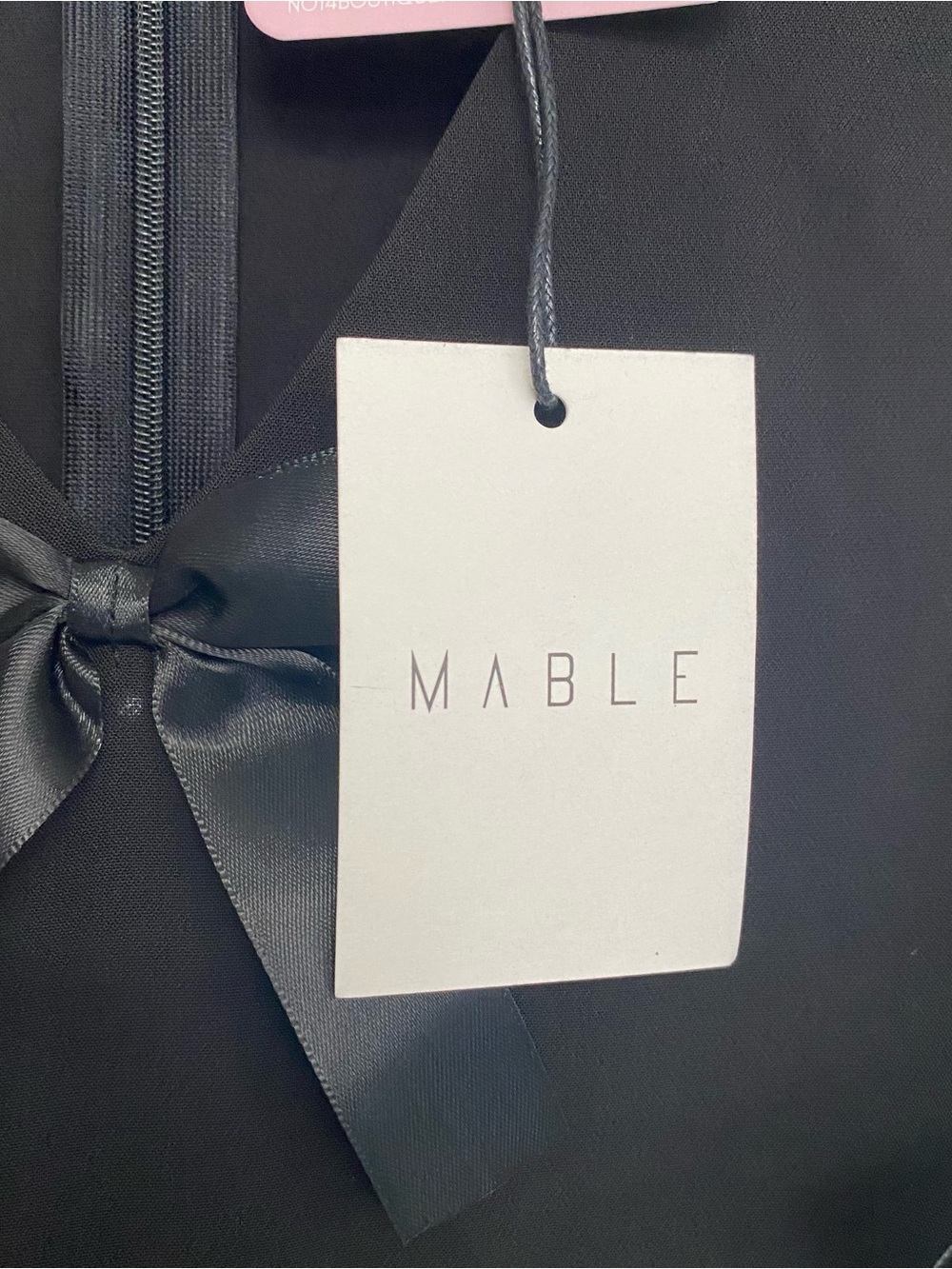 Mabel New Size Large Black Francesca Satin Bow Embellished Sleeveless Mini Dress - Picture 13 of 14